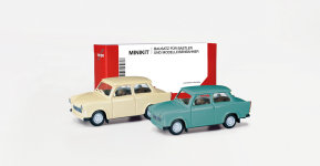 Herpa 013901 - H0 - 2-tlg. Set Trabant 601 Limousine - Bausatz